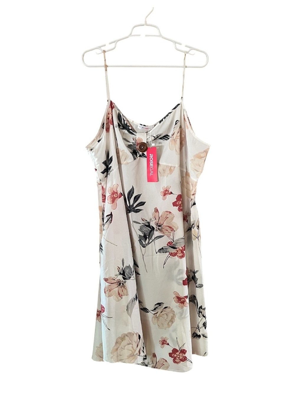 Rosegal Floral Spaghetti-Strap Midi Summer Dress Size 4X